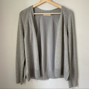 Retrology Sweater Open Front Knit Gray Womens Size Small